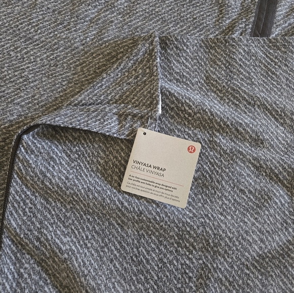 Lululemon Vinyasa Scarf Wrap Scarf Hazy Heather Heathered White Heathered Black - Picture 8 of 16